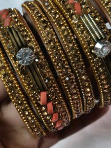 Sparkling Gold Bangle Set