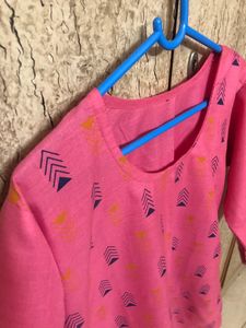 Pink Cotton kurti