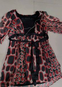 Animal Print Long Party Wear Top