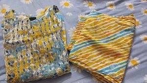 Floral Print Cotton Kurit Set