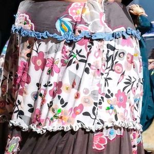 Floral Tiered Maxi Skirt