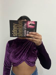 Purple Velvet Crop Top