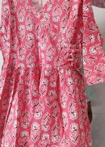 Pink Printed Kurta Set