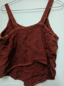 Brown Crop Top