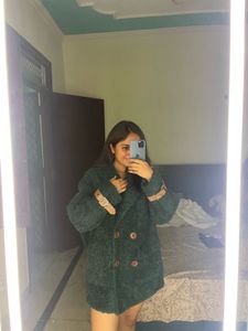 Cozy Green Faux Fur Coat