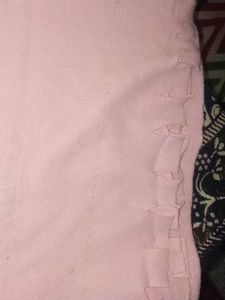 Pink Ruffled Throw Blanket