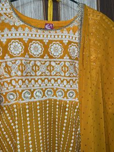 Yellow Embroidered Kurta Set