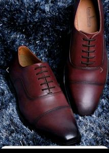 (NEW) LOUIS STITCH Men Textured Leather Shoes