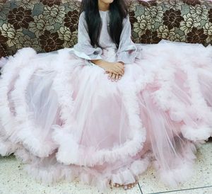 Pink Ruffle Gown For Kid Girl