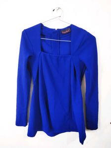 ORCHID BLUES Square-Neck Top with Zip Closure