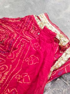 😍Ojariya Work Bandhej Saree❤️