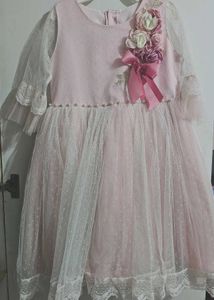 Pink Flower Girl Dress