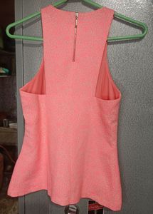 Zara Trafaluc Neon Bright Coral Cheetah Tank Top😍