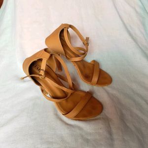 Stalk Tan Pencil Heels