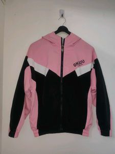 Pink & Black GKIUU Hooded Jacket