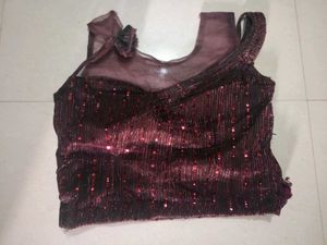 Sparkling Burgundy Lehenga Choli Set