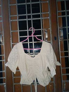 Eyelet Embroidered Crop Top