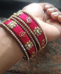 Kundan Bangles Combo