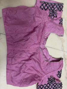 Embroidered Pink Saree