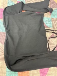 Black V-Neck Top