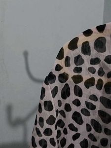 Black And White Chiffon Top