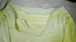 Yellow Tie-Dye Mini Skirt