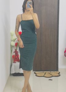 Green Bodycon Midi Dress