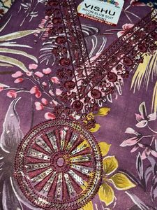 Two Suits Floral Rayon Unstitched Suit Fabric