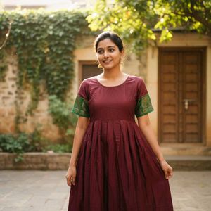 Ethnic Dress with Elephant Border