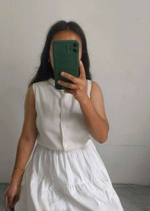 Sleeveless White Top