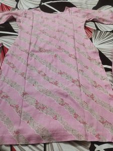 Lite Pink 💕cotten Suit With Handpurs Free