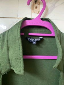 Olive Green Longline Waterfall Shrug – Free Size