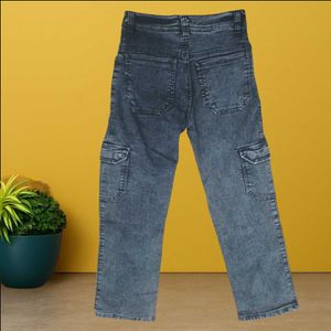women grey Denim Cargo jeans size 24 (O-16)