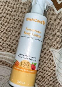 Wishcare Sunscreen Body Lotion SPF 50++ Seal Pack