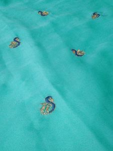 Beautiful  Sea Green Georgette Saree