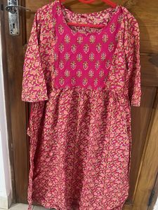 Pink Printed Kurta
