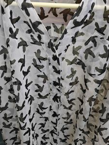 Bird Printed White Top