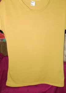 Yellow nd grey  Casual T-Shirt