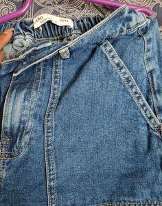 Blue Denim Cargo Pants