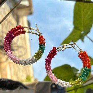 Handmade Colourful Blast Hoops 🥀