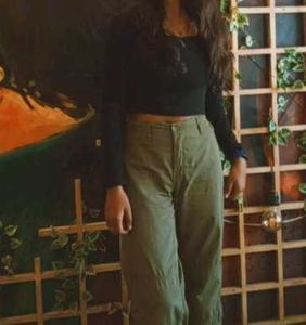 Olive Green Cargo Pants ( No Coins )