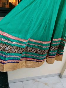 Long Anarkali Dress With Chudi Pant and Dupatta