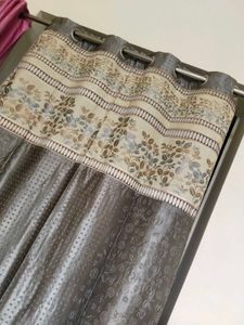 Designer Grey Curtain For Door Size 4*7