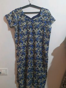 Blue Trouser Set With Dupatta