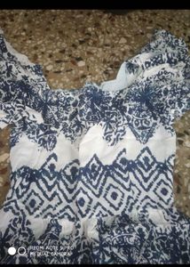 Patterned Off-Shoulder Dress