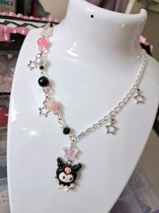 Kuromi Kawai Aesthetic Necklace 🫶🏻💗💜🖤✨️
