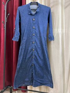 Denim Button-Down Dress