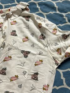 Cute White Shirt With Love Symbols