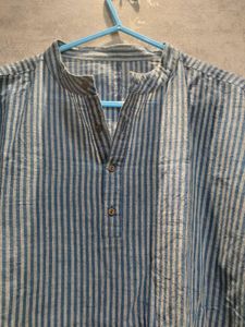 Pure Cotton Half Sleeve Mens Kurta Short Length