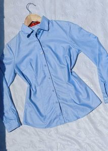 Y2K Light Blue Fitted Shirt